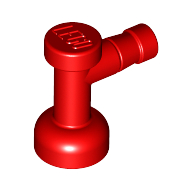 Lego Tap 1 x 1 without Hole in Spout / Red