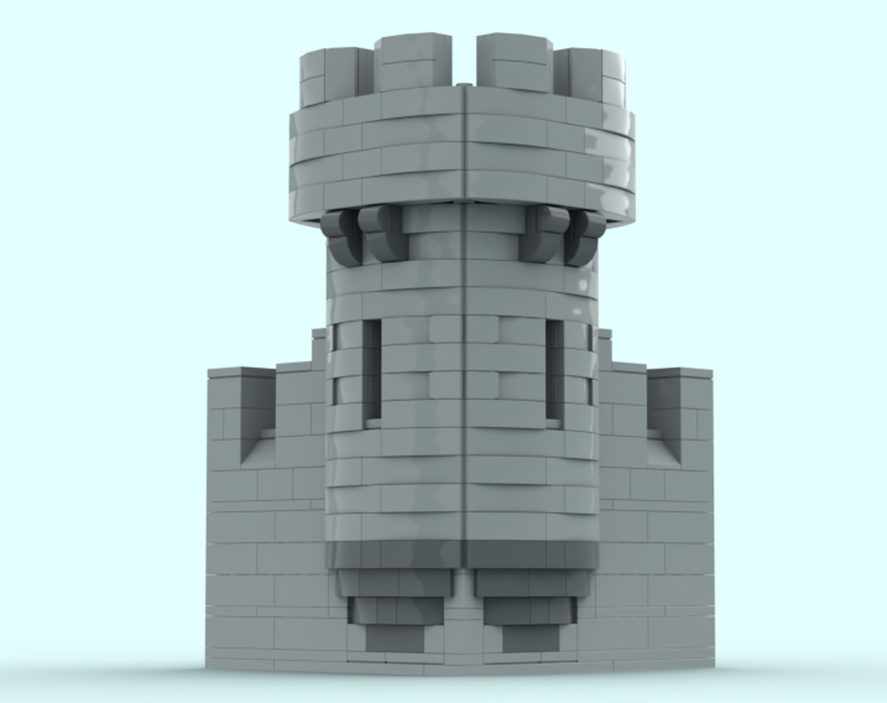 Lego Battlement Corner Tower