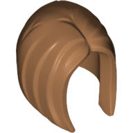 Lego Hair Parted in Middle, Short Back, Long Front / Medium Nougat