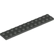 Lego Plate 2 x 12 / Dark Gray