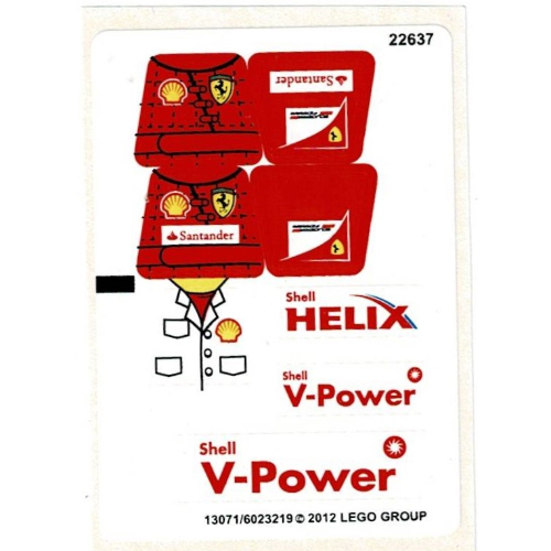 Lego Sticker Sheet for Set 30196-1 / [No Color/Any Color]