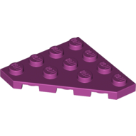 Lego Wedge Plate 4 x 4 Cut Corner / Magenta