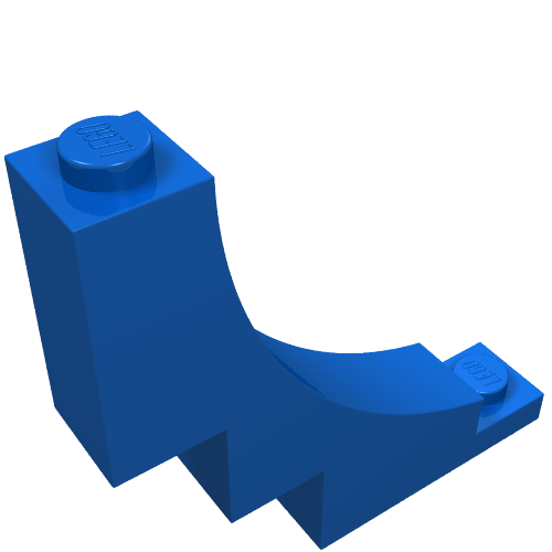 Lego Brick Curved 1 x 5 x 4 Inverted / Blue