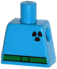 Lego Torso Simpsons Green Belt and Purple Radioactivity Warning Pattern
