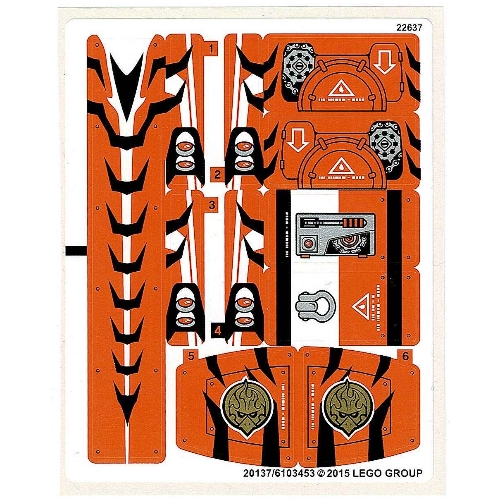 Lego Sticker Sheet for Set 70224-1