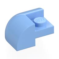 Lego Brick Round, Curved 2 x 2 x 1, Corner / Bright Light Blue