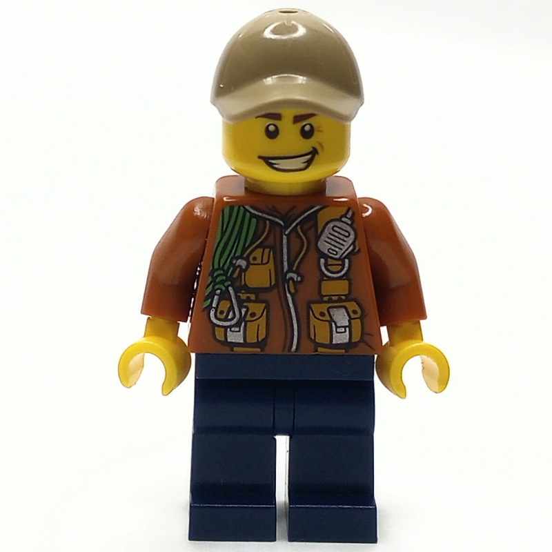 Lego Explorer, Jacket with Pouches, Radio, and Rope, Dark Tan Cap