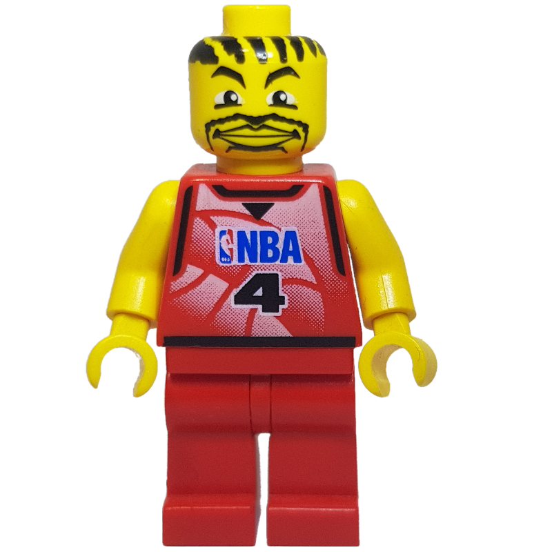 Lego Basketball Player, Red Torso, Red Non-spring Legs #4