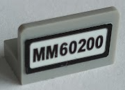 Lego Panel 1 x 2 x 1 with 'MM60200' Pattern (Sticker) - Set 60200