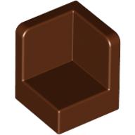 Lego Panel 1 x 1 x 1 Corner / Reddish Brown