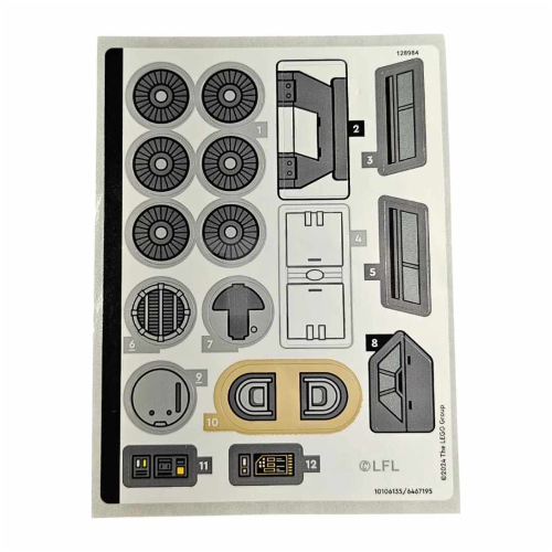 Lego Sticker Sheet for Set 75374-1 / [No Color/Any Color]