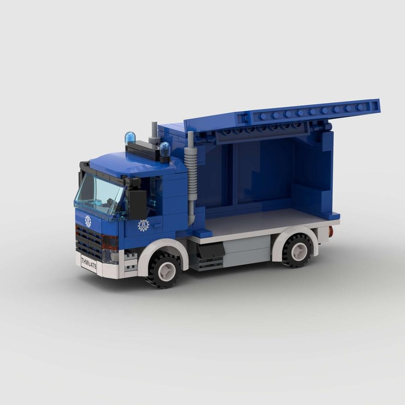 Lego City THW Truck with Tarpaulin and Hoops
