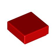 Lego Tile 1 x 1 with Groove / Red