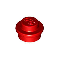 Lego Plate Round 1 x 1 with Solid Stud / Red