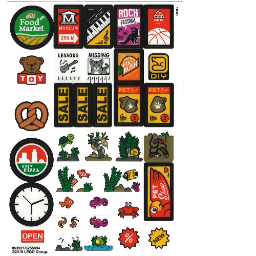 Lego Sticker Sheet 4 for Set 853921-1 / [No Color/Any Color]