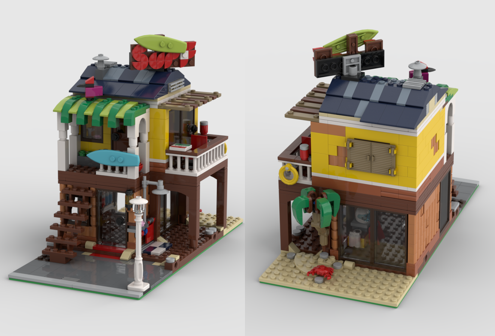 Lego Surfer Beach House Modular