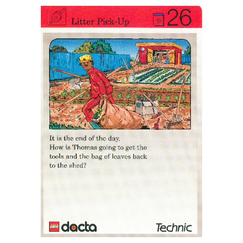 Lego Activity Card, Set 9603, Invention 26 - Litter Pick-Up