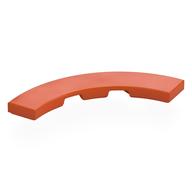 Lego Tile 4 x 4 Curved, Macaroni / Reddish Orange