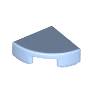 Lego Tile Round 1 x 1 Quarter / Bright Light Blue
