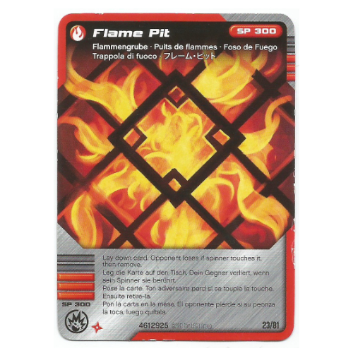 Lego Trading Card, Ninjago Deck #1: 23 - Flame Pit - International Version / [No Color/Any Color]