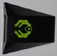 Lego Wedge 4 x 4 Triple Curved No Studs with Doc Ock Mechanical Arms Pattern (Sticker) - Set 6873 / Black