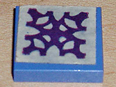 Lego Tile 2 x 2 without Groove with Geometric 4 Point Pattern (Sticker) - Set 261-4