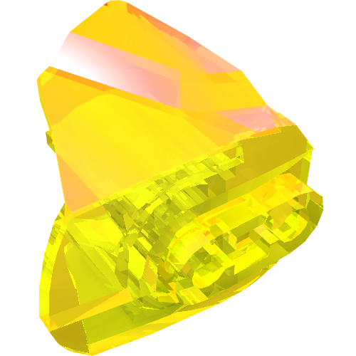 Lego Large Figure Limb Cover, Size 3, Armor with Ball Joint Socket / Trans-Yellow