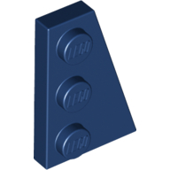 Lego Wedge Plate 3 x 2 Right / Dark Blue