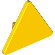 Lego Road Sign Clip-on 2.2 x 2.667 Triangular / Yellow