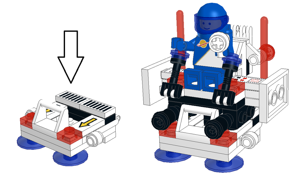 Lego 6828-1-c2 add on - landing platform