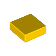 Lego Tile 1 x 1 with Groove / Yellow