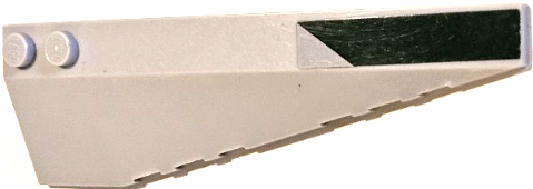Lego Wedge 10 x 3 Right with Dark Green Stripe Pattern (Sticker) - Set 75150