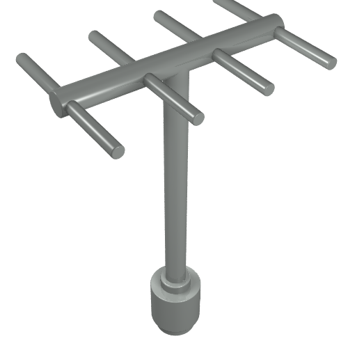 Lego Antenna with Side Spokes / Light Gray