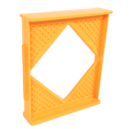 Lego Scala, Building, Wall, Diamond Shaped Window 8 x 2 x 8 / Light Orange