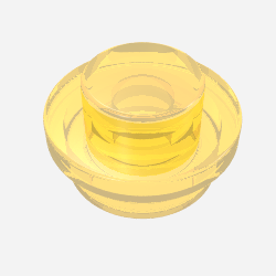 Lego Plate Round 1 x 1 with Solid Stud / Trans-Neon Yellow