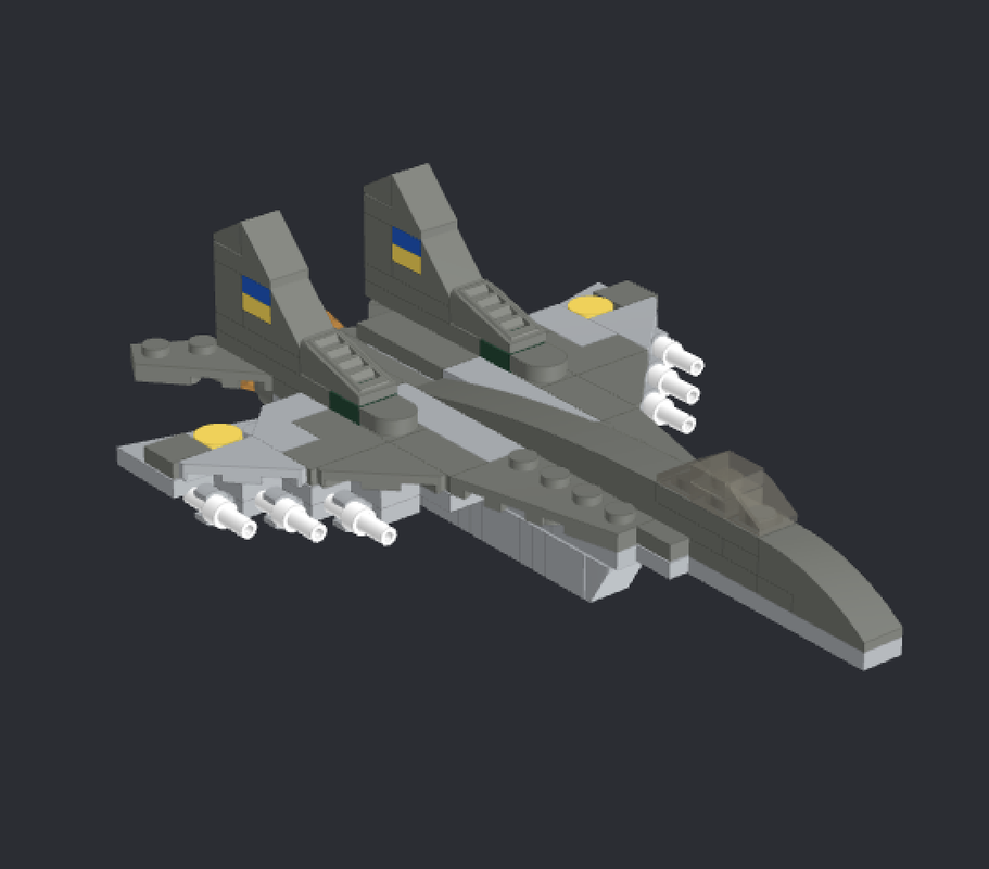 Lego Ukrainian MiG-29 mod of MOC-207514