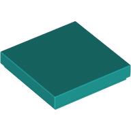 Lego Tile 2 x 2 with Groove / Dark Turquoise