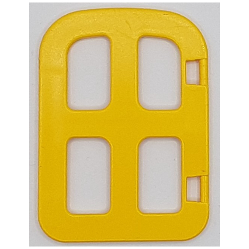 Lego Duplo Door / Window Narrow, 1 x 3 x 2 1/2 with Four Panes / Yellow
