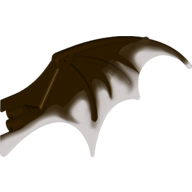 Lego Creature Body Part, Dragon Wing 19 x 11 with Marbled Trans-Brown Pattern