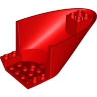 Lego Aircraft Fuselage Curved Aft Section 6 x 10 Bottom / Red