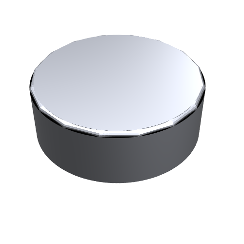 Lego Tile Round 1 x 1 with Print / Metallic Silver