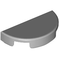 Lego Tile Round 1 x 2 Half Circle / Light Bluish Gray