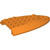 Lego Aircraft Fuselage Curved Aft Section 6 x 10 Top / Orange