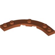 Lego Plate Round Corner 5 x 5 with 4 x 4 Round Cutout / Dark Orange