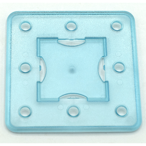 Lego Clikits Frame, Square with 8 Holes / Trans-Very Lt Blue