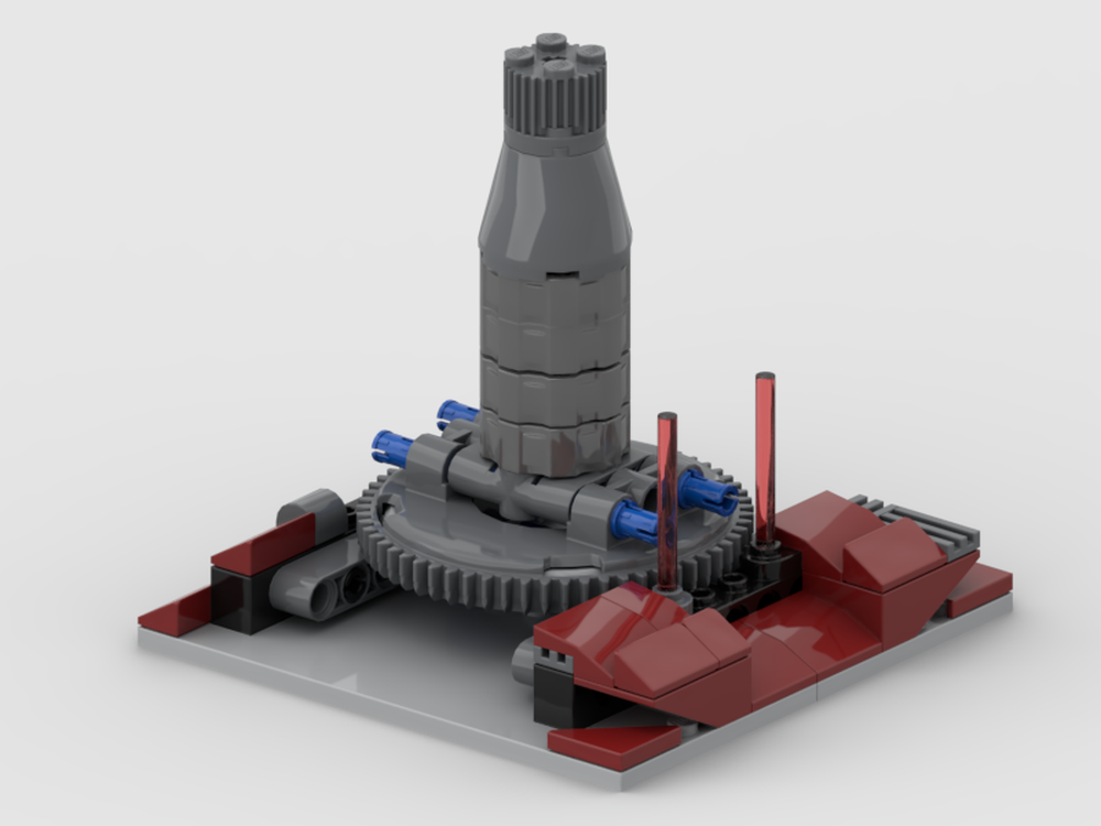 Lego Turn Stand of MOC venator_alternate_build_improved_base_design solely from the remaining stones