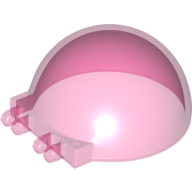 Lego Windscreen 6 x 6 x 3 Dome with Dual 2 Fingers / Trans-Dark Pink