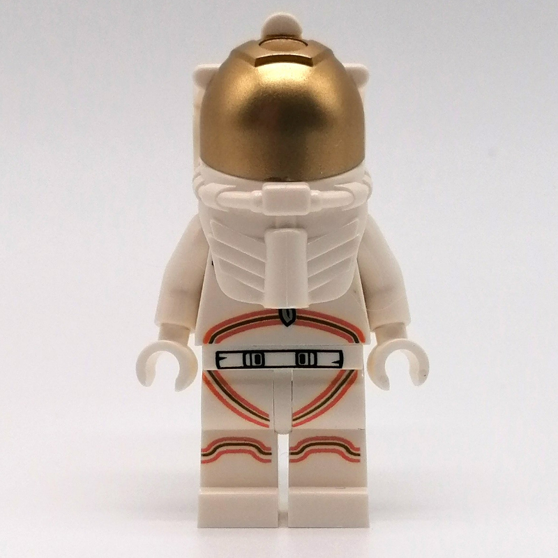Lego Astronaut - White Torso and Legs, Orange Trim