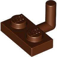 Lego Plate Special 1 x 2 with Bar Up [Horizontal Arm 6mm] / Reddish Brown