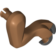 Lego Animal Body Part, Dinosaur, Tyrannosaurus Rex Arm / Leg, Right, Small, Black Claws Print / Medium Nougat